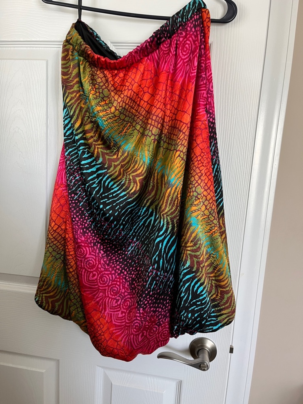Lipstick Boutique Multicolor Midi Dress - Pink, Orange, Turquoise, Black